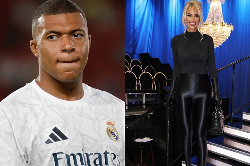 Kylian Mbappe i Julia Franzen (Foto: Kolaž/Twitter)