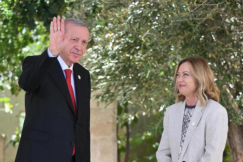 Recep Tayyip Erdogan i Giorgia Meloni (Foto: EPA-EFE)