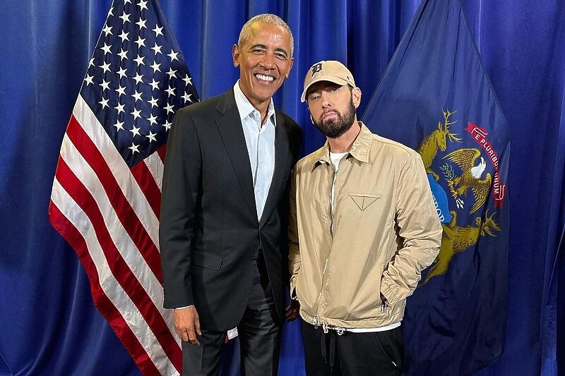 Barack Obama i Eminem (Foto: Instagram)