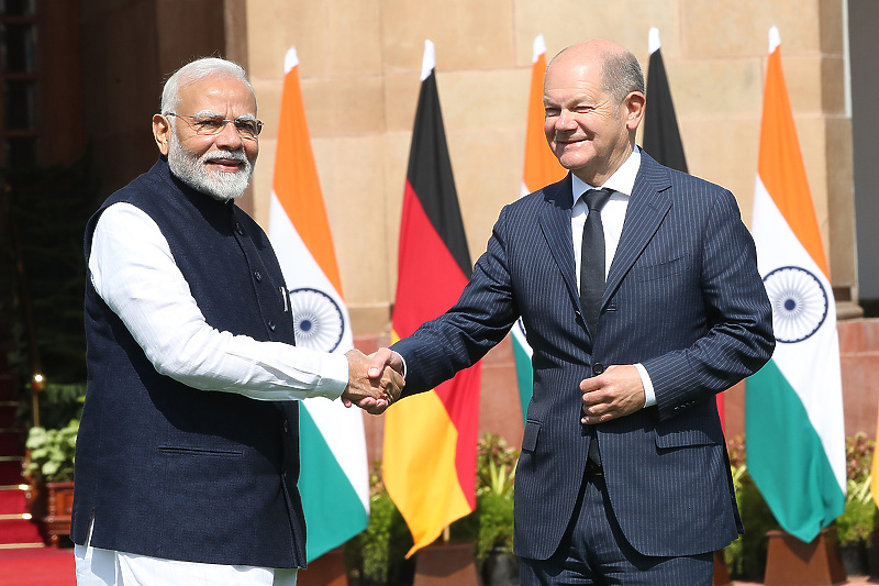 Narendra Modi  i Olaf Scholz (Foto: EPA-EFE)