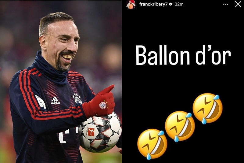 Franck Ribery javno ismijao Zlatnu loptu (Foto: Kolaž/Twitter)