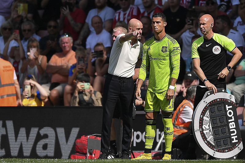 Erik ten Hag i Cristiano Ronaldo u Manchester Unitedu (Foto: EPA-EFE)