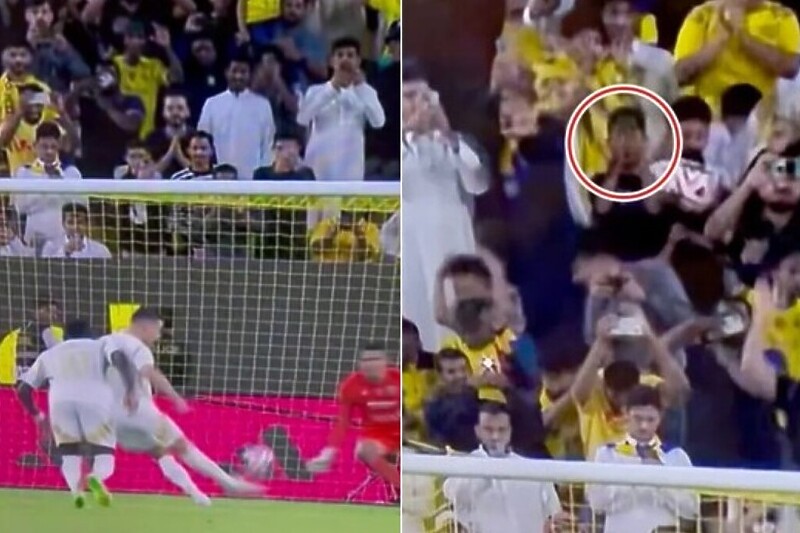 Trenutak kada Ronaldo pogađa dječaka (Foto: Screenshot)