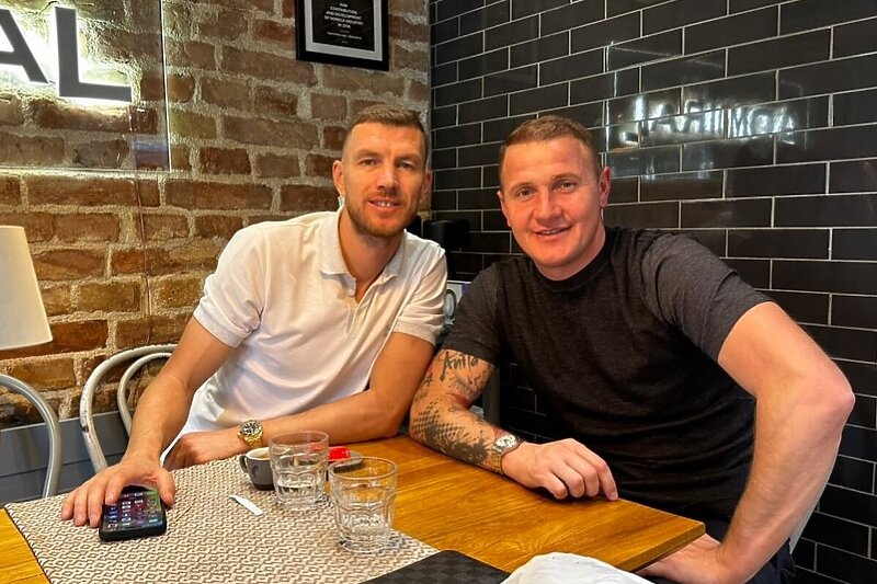 Edin Džeko i Senijad Ibričić (Foto: Instagram)