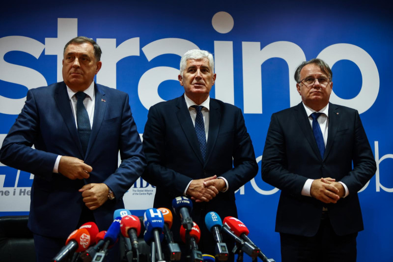 Milorad Dodik, Dragan Čović i nermin Nikšić (Foto: Denis Kapetanović/Pixsell)