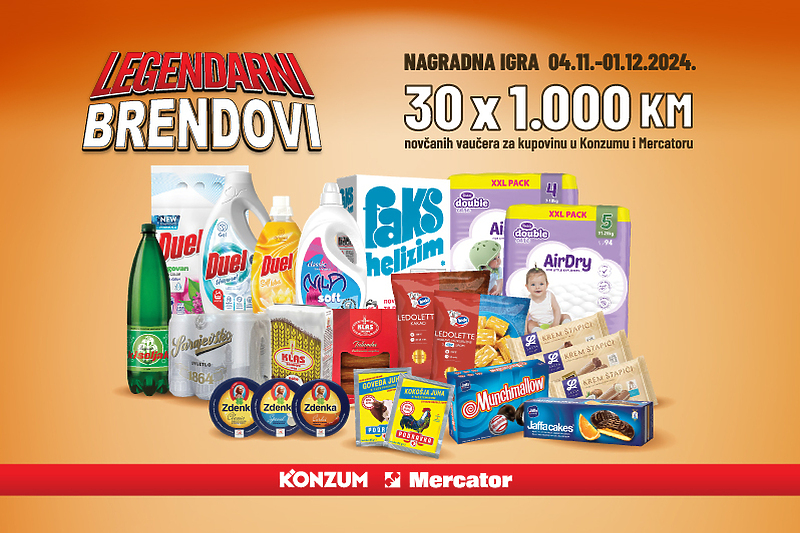 Učestvujte u nagradnoj igri Konzuma i Mercatora