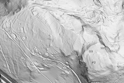 LIDAR snimak gradine Kopilo kod Zenice (Foto: Austrijski arheološki institut, Godišnjak CBI 50, 2021)