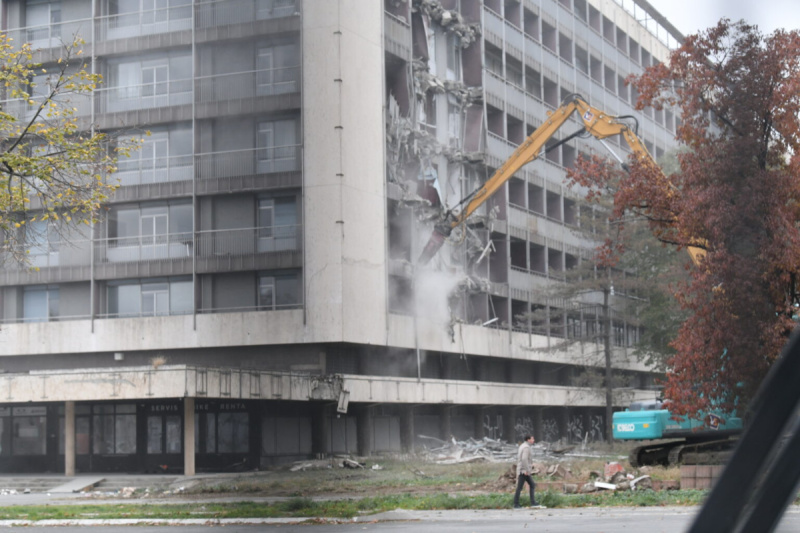 Rušenje hotela Jugoslavija (Foto: Goran Srdanov/Nova.rs)