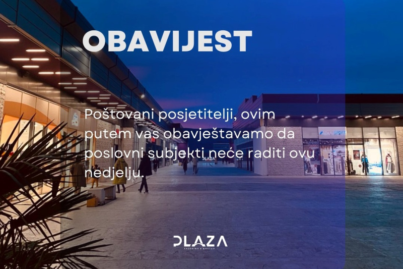 Facebook objava TC "Plaza"