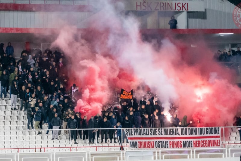 Ultrasi na utakmici protiv GOŠK-a (Foto: Ultras-Zrinjski Mostar / Facebook)