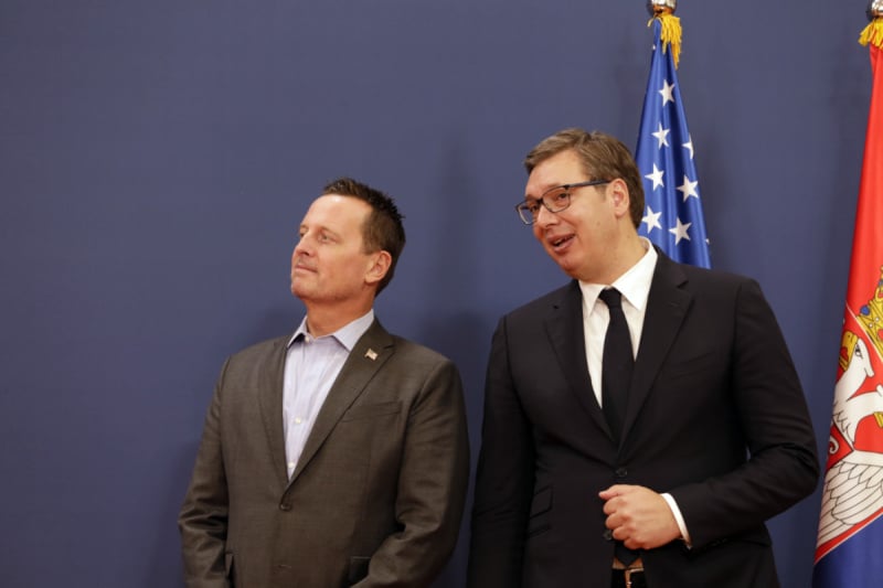 Grenell u društvu Vučića tokom posjete Srbiji 2020. godine (Foto: EPA-EFE)