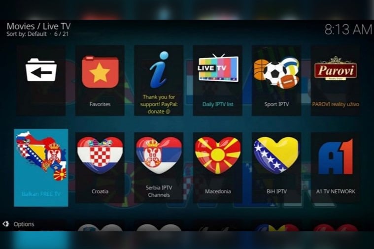 Screenshot IPTV