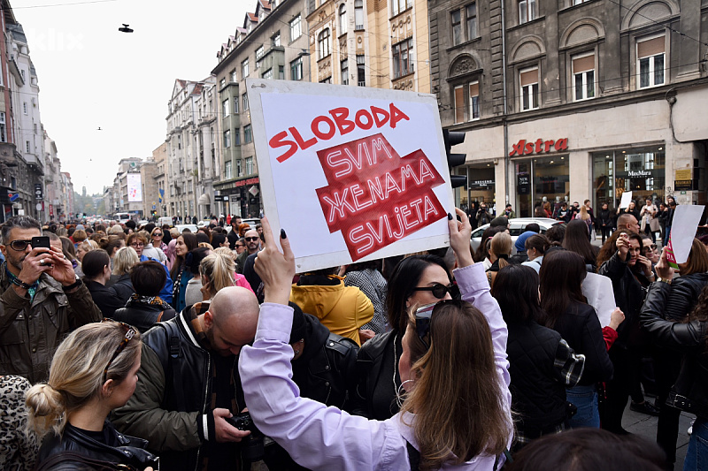 Detalj sa protesta u Sarajevu (Foto: T. S./Klix.ba)