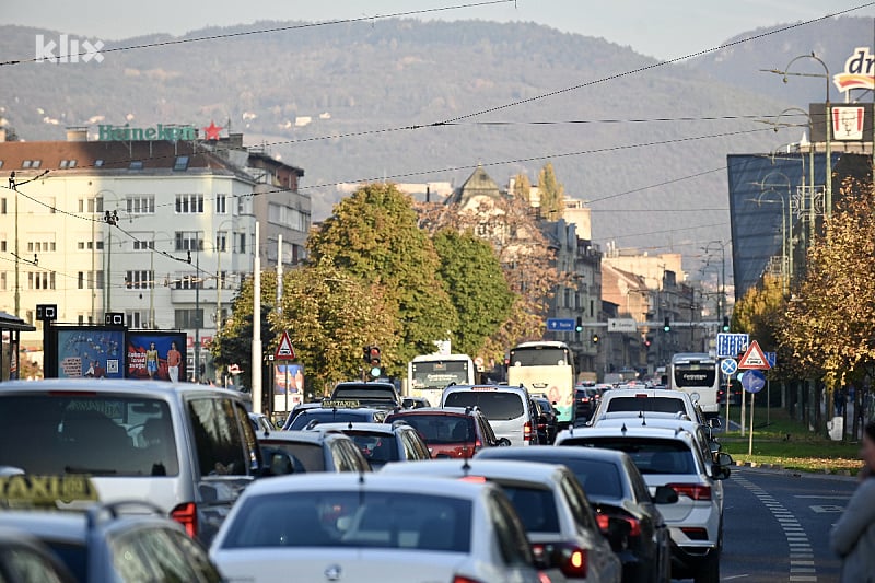 Gužve u saobraćaju u Sarajevu (Foto: T. S./Klix.ba)