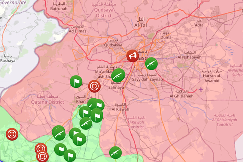 Mapa: syria.liveuamap.com