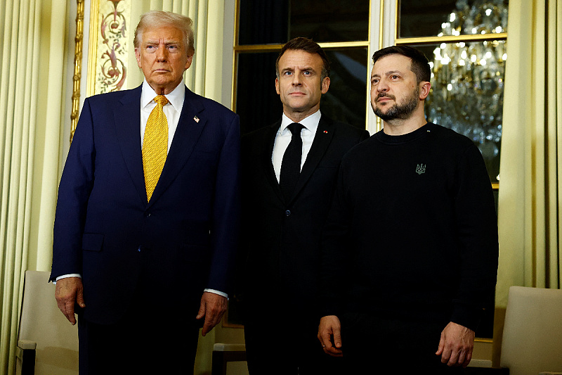 Trump, Macron i Zelenski u Parizu (Foto: Reuters)