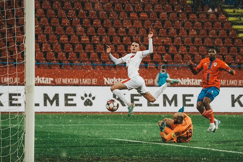 Trenutak kada je Topić postigao jedini gol na utakmici (Foto: HŠK Zrinjski)