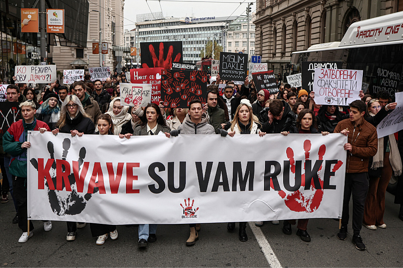 Protesti studenata širom Srbije (Foto: Reuters)