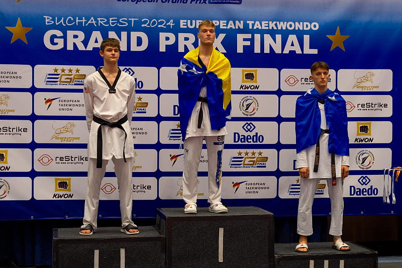 Benjamin Husić zlatni na finalnom Grand Prixu (Foto: TKD Novi Grad)