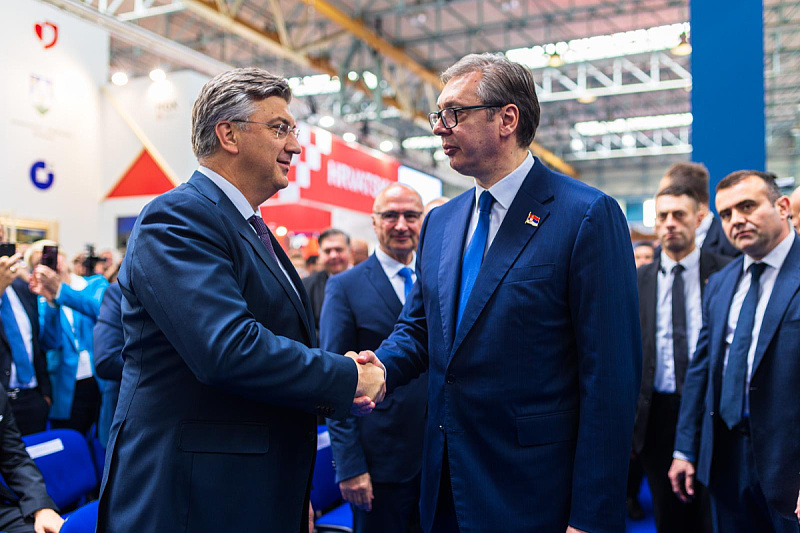 Andrej Plenković i Aleksandar Vučić (Foto: Denis Kapetanović/Pixsell)