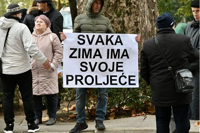 Jedan od protesta građana Vogošće ispred Vlade KS