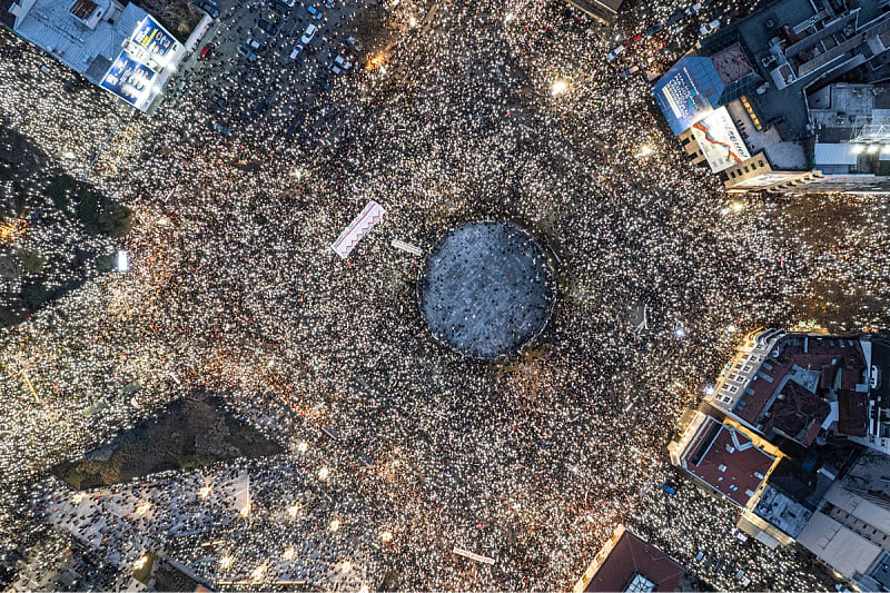 Građani na protestima u Beogradu (Foto: Arhiv javnih skupova)