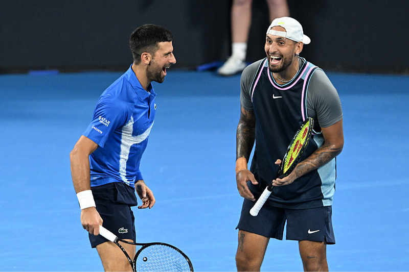 Novak Đoković i Nick Kyrgios (Foto: EPA-EFE)