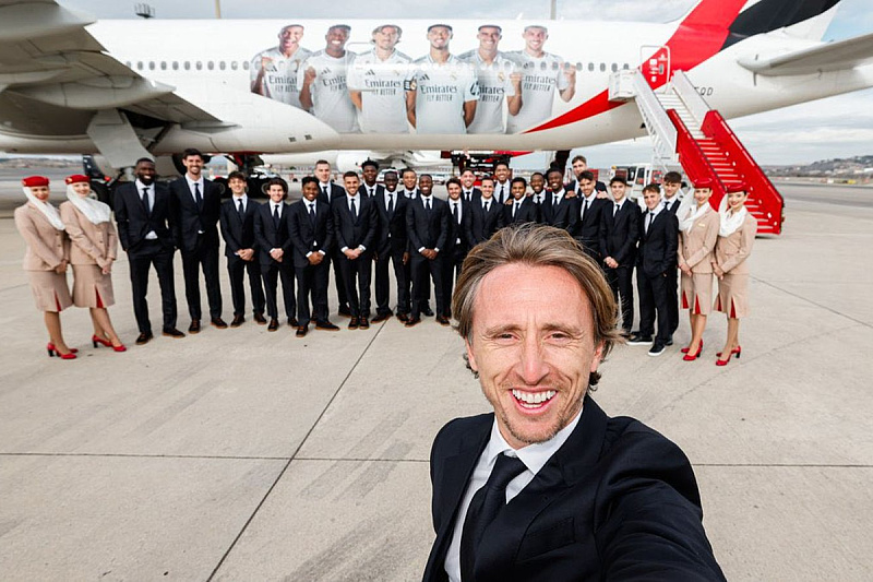 Selfie koji je napravio Luka Modrić sa saigračima (Foto: Real Madrid)