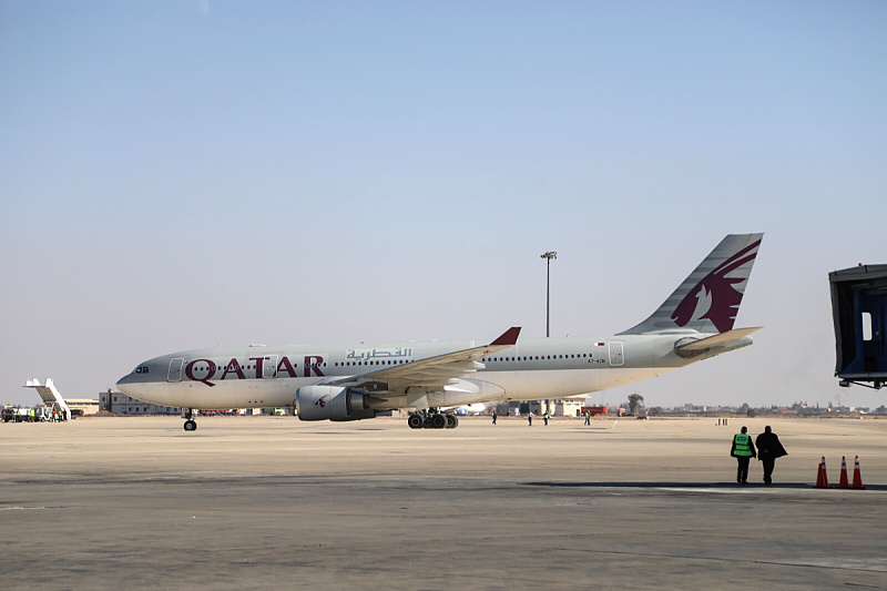 Avion Qatar Airwaysa u Damasku (Foto: EPA-EFE)