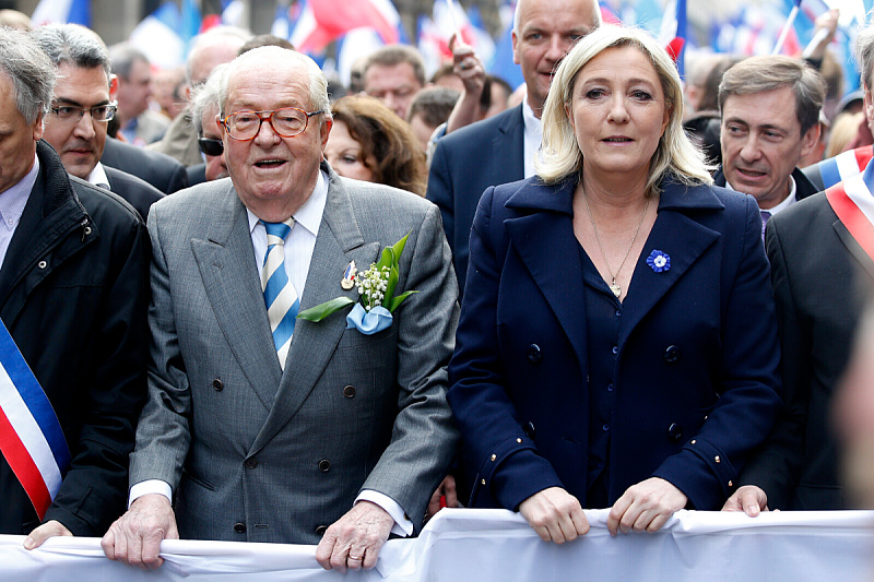 Jean-Marie Le Pen i njegova kćerka Marine Le Pen (Foto: EPA-EFE)