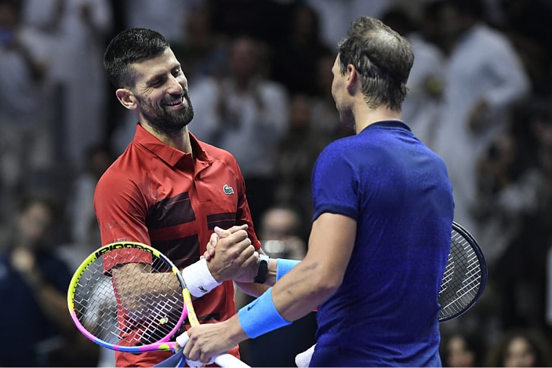 Đoković i Nadal su se sastali na egzibiciji u Saudijskoj Arabiji (Foto: EPA-EFE)