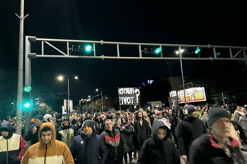 Demonstranti u Podgorici (Foto: Vijesti.me)