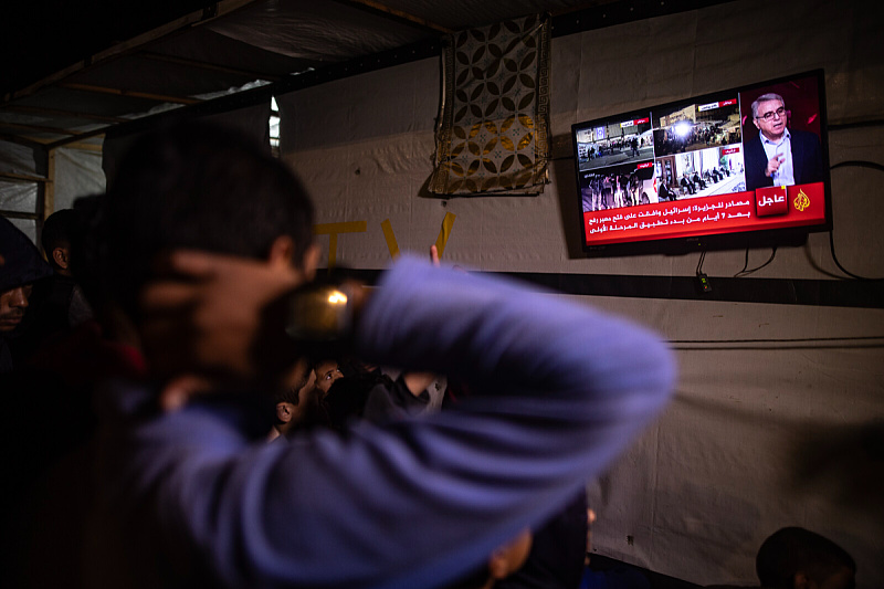 Palestinac reaguje na vijest o postizanju sporazuma o primirju (Foto: EPA-EFE)