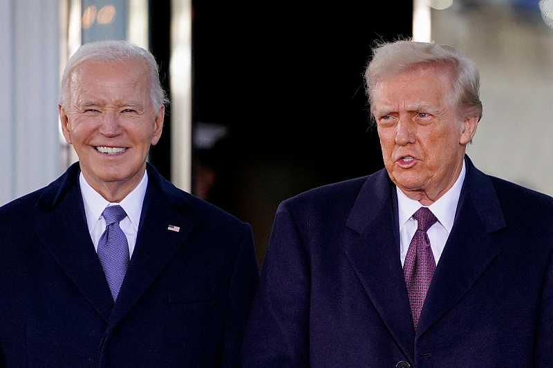 Biden i Trump u "pristojnom razgovoru" proveli vožnju od Bijele kuće do Capitola (Foto: Reuters)