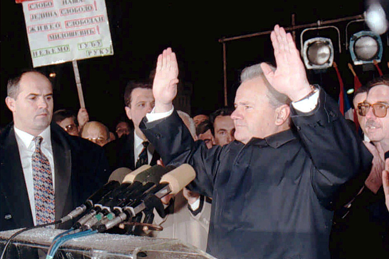 Slobodan Milošević na kontramitingu 1996. godine