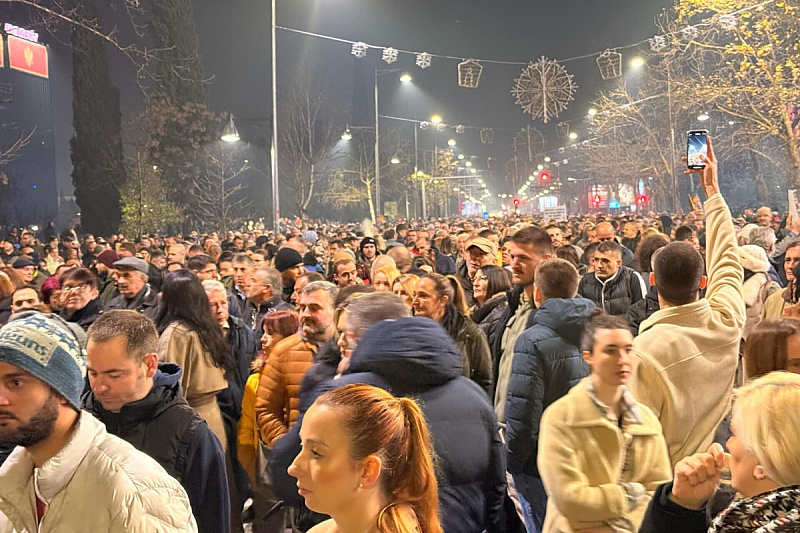 Sinoćnji protesti u Podgorici (Foto: cdm.me)