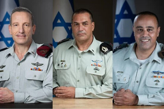 Amir Baram, Eyal Zamir i Tamir Yadai (Foto: Israel Defense Forces)