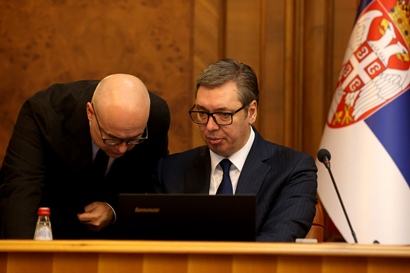 Miloš Vučević i Aleksandar Vučić (Foto: EPA-EFE)