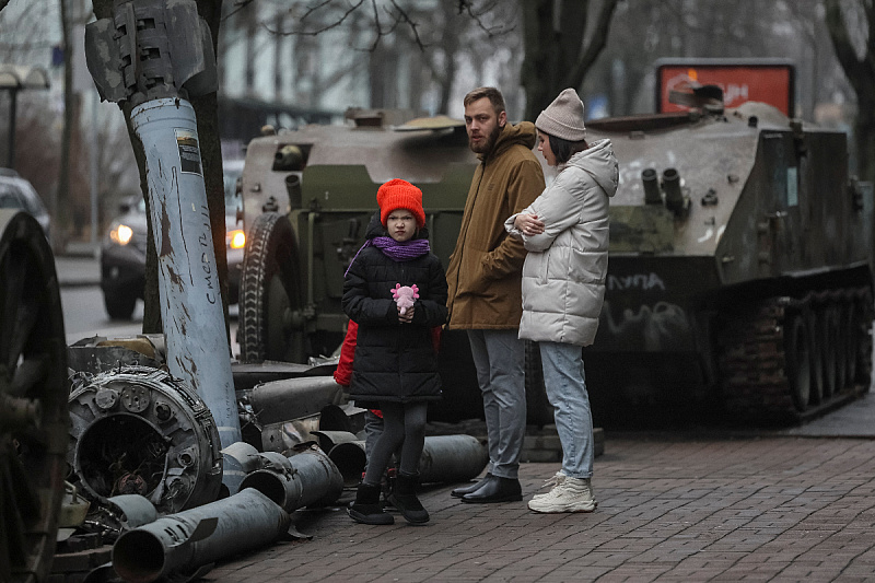 Izložba uništenih ruskih vojnih vozila u Kijevu (Foto: Reuters)