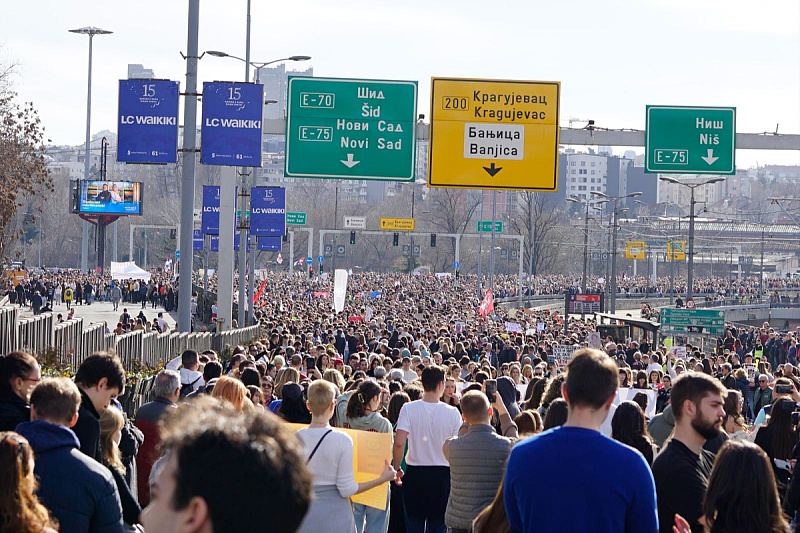 Studenti su jučer blokirali Beograd (Foto: M.P./ATAImages/Pixsell)