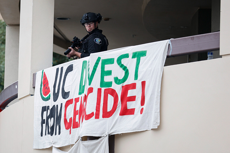 Protesti za Gazu na Univerzitetu Kalifornija (Foto: EPA-EFE)