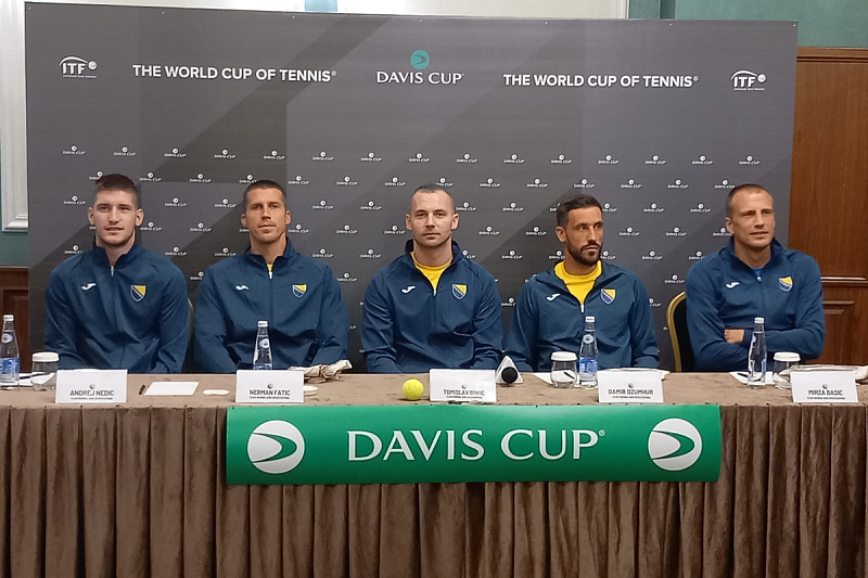 Teniseri BiH na press-konferenciji (Foto: TS BiH)