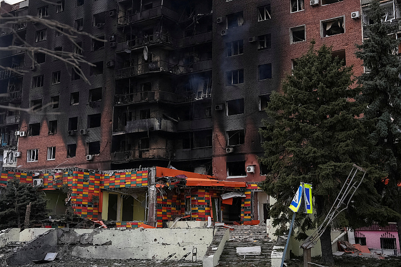 Grad Pokrovsk, slika nakon današnjeg napada (Foto: Reuters)