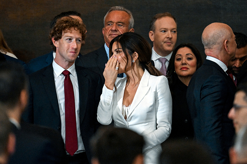 Mark Zuckerberg na nedavnoj inauguraciji Donalda Trumpa (Foto: Reuters)