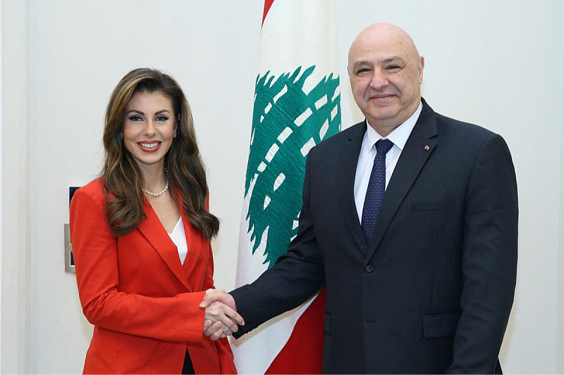 Morgan Ortagus i Joseph Aoun (Foto: Reuters)