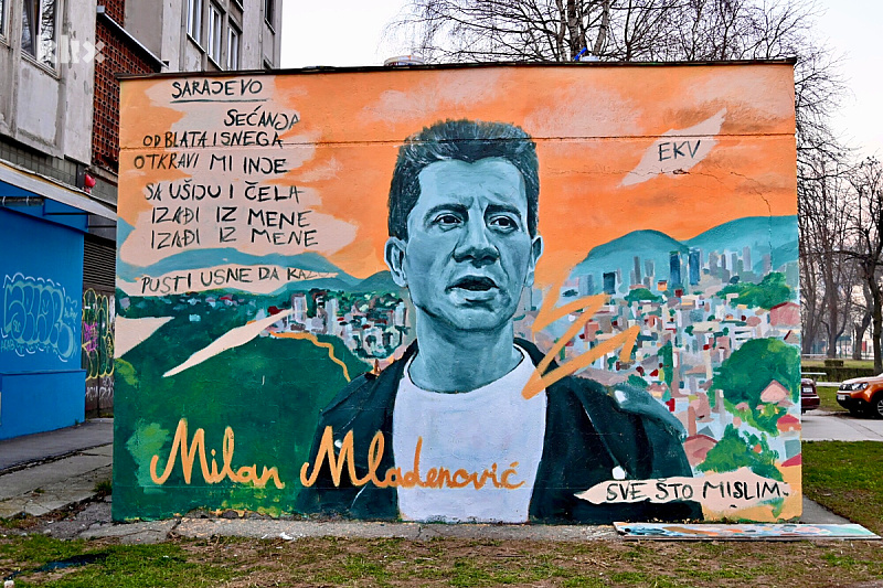 Mural posvećen Milanu Mladenoviću u Sarajevu (Foto: V. D./Klix.ba)