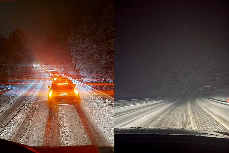 Stanje na Bradini (lijevo) i autoputu Banja Luka - Doboj (desno)