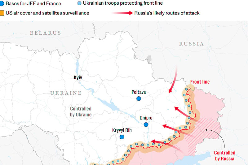 Mapa: The Telegraph