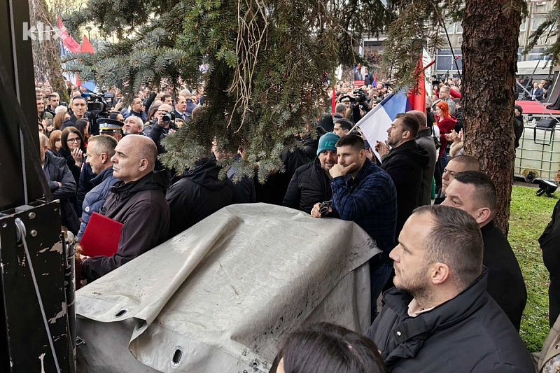 Vico Zeljković na skupu podrške Miloradu Dodiku (Foto: E. M./Klix.ba)