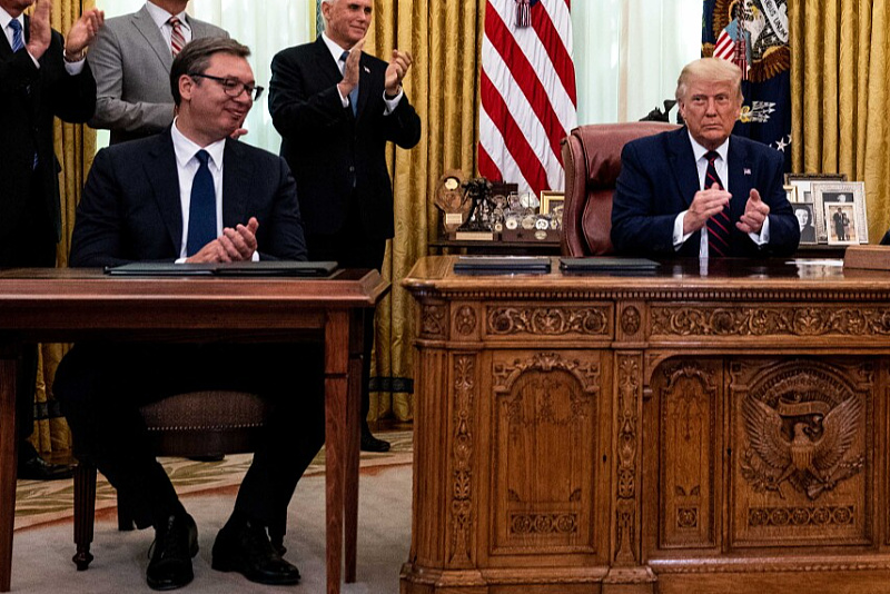 Aleksandar Vučić i Donald Trump (Foto: EPA-EFE)